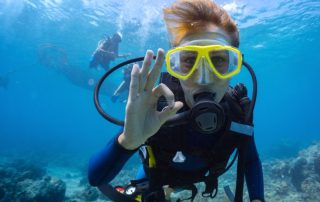 Female scuba diver