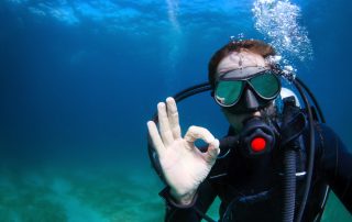 Ok Sign while scuba diving